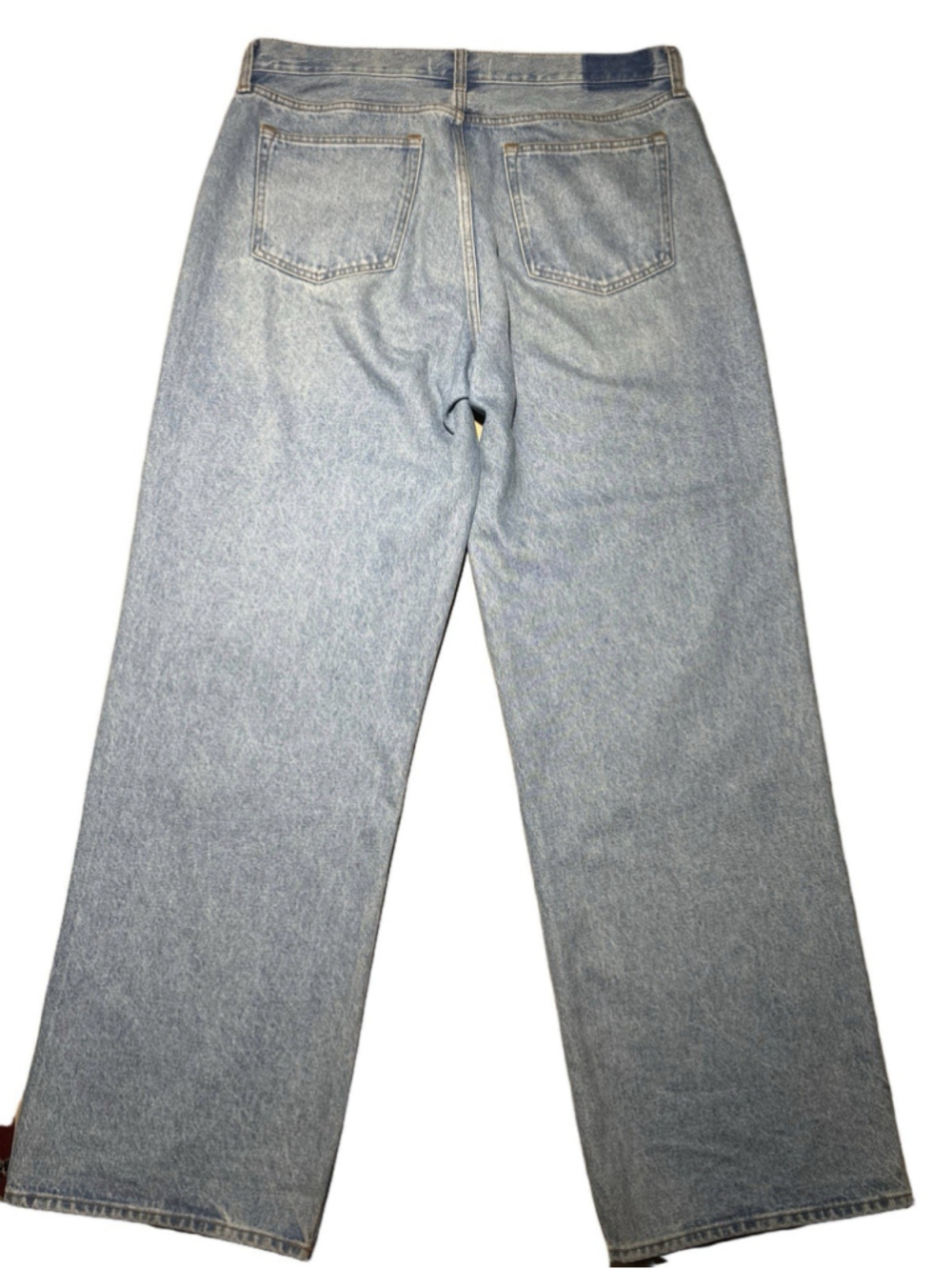 Abercrombie & Fitch 90 Relaxed Jeans 30 Curve Love High Rise Light Wash Wide Leg - Picture 3 of 6